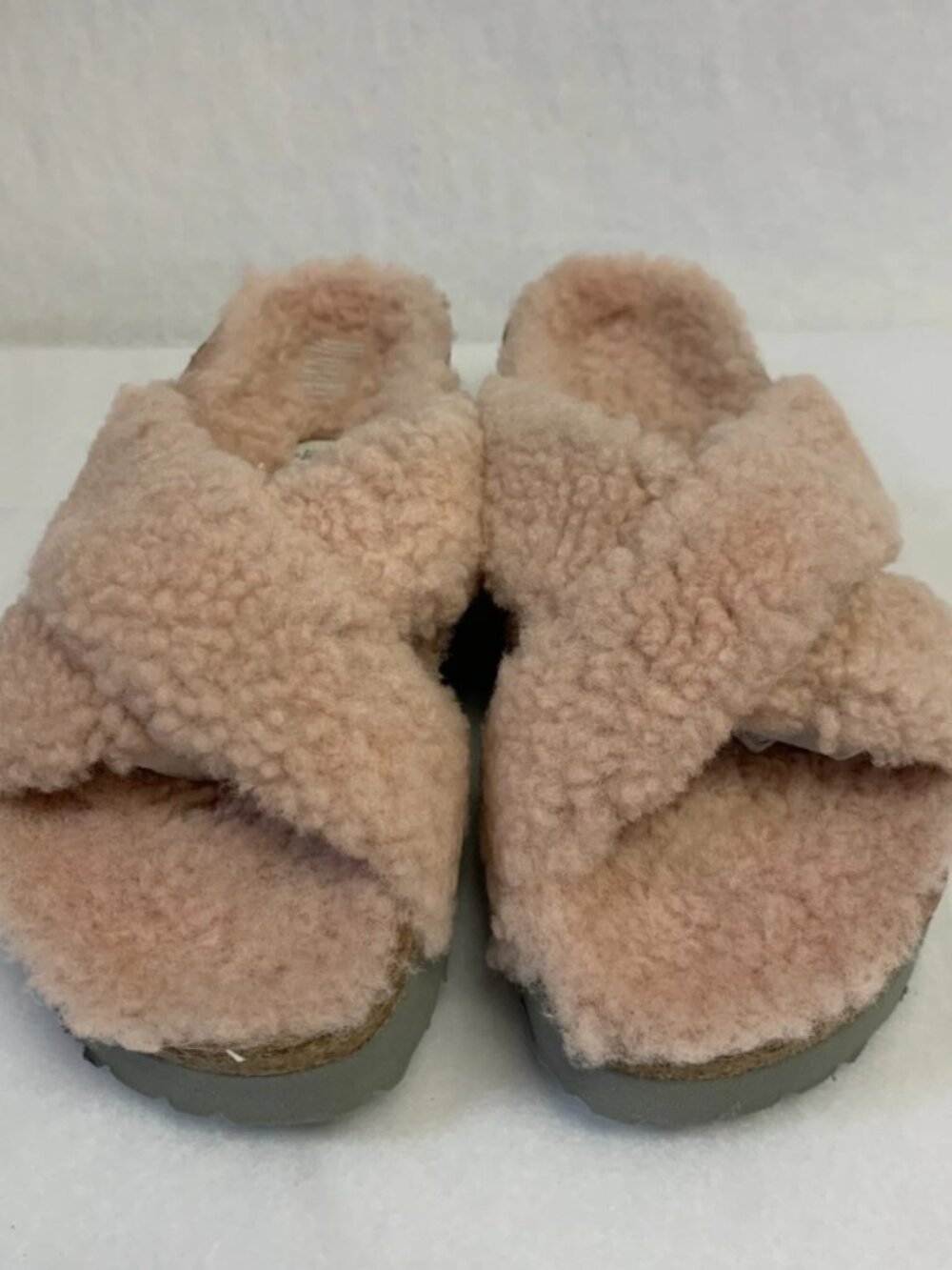 Birkenstock Daytona Teddy Crystal Rose Fur Narrow Width Sandals